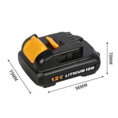 China Long cycle life large capacity rechargeable portable lithium battery suitable for Dewalt 12V household battery for sale