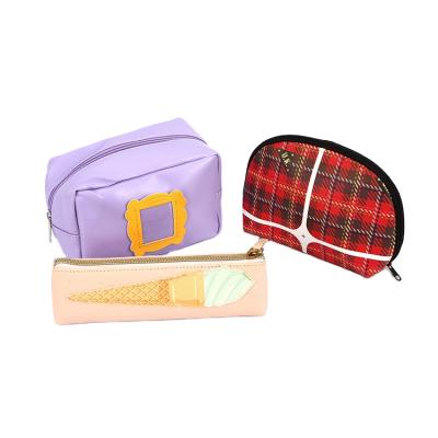 China Custom factory low price fashion color double layer large capacity cosmetic bag travel portable waterproof wash storage bag for sale