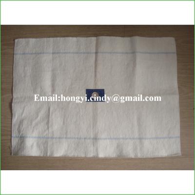 China Anti-bacteria pit bonded 100%cotton floor cleaning cloth with center hole for sale