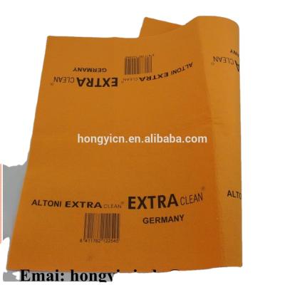 China Anti-bacteria 80%viscose, 20%polyester 50x70cm logo printed Germany orange super absorbent non-woven floor cleaning cloth for sale