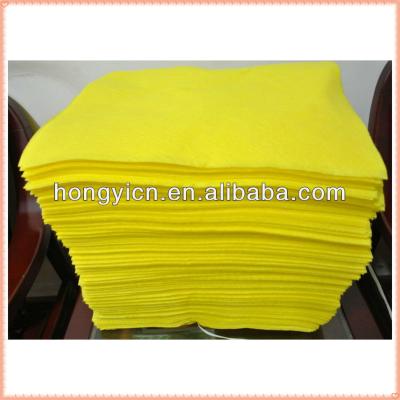 China Sustainable needle punched non-woven fabric yellow wiping cloth (household, kitchen, dishes, floor, window, etc.) for sale