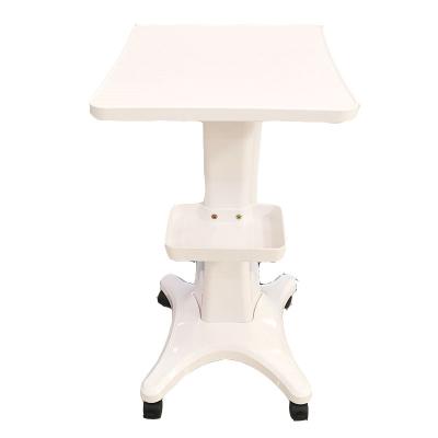 China White color plastic standing salon trolley sale styling trolley light waight and easy installation for sale