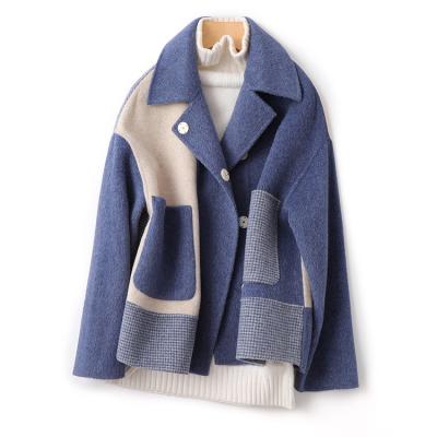 China 2020Popular silver women's breathable jackets and coats paragraphs qiu charm color short woolen coat lapels for sale