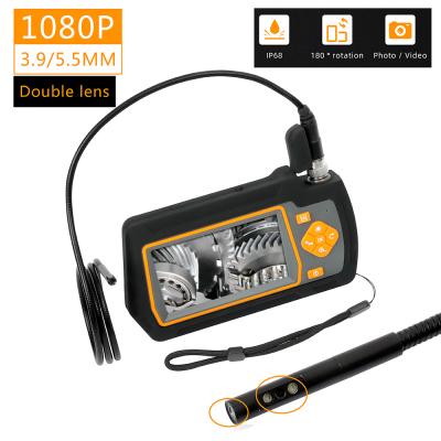 China 4.3 Inch Industrial Handheld Endoscope Waterproof Double Lens Endoscope Camera for sale