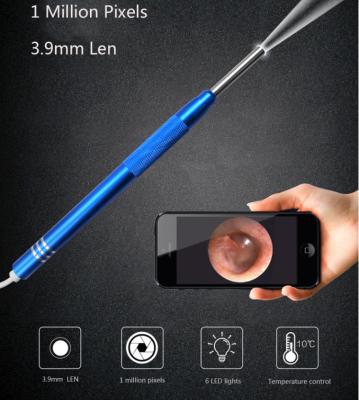 China 3 in 1 Digital Otoscope Video Camera HD Ears Cleaning Ear Wax Removal Diy Endoscope 3.9mm Endoscope LMS-E150 for sale