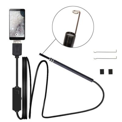 China 2-in-1 cheap ear endoscope 2-in-1 hd usb video ear cleaning spoon led otoscope LMS-E60 for sale