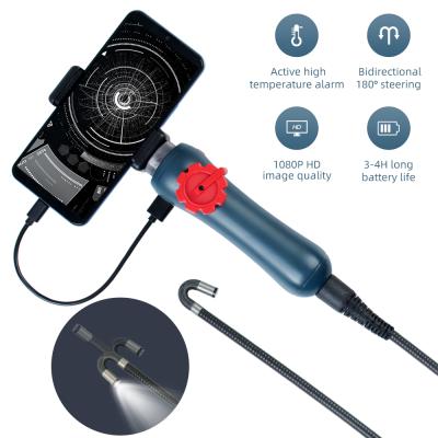 China 6MM/8.5MM Waterproof/Waterproof 5.0MP 180 Degree Aiming Industrial Endoscope Borescope Car Inspection Camera with 6 LED for iPhone Android for sale