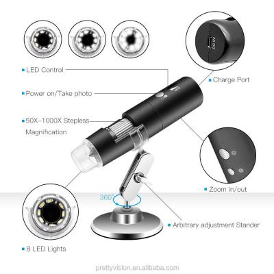 China Digital Microscope with Stand 1000x Zoom 3in1 Microscope USB Student Endoscope 300k Electronic Pixels LMS-X70U for sale