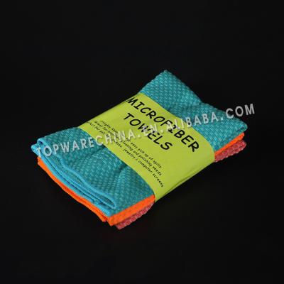 China Topware Cloth Microfiber Cloth Microfiber Sticker Viable Magic Microfiber Screen Remover Clean Car Cleaning Towel for sale