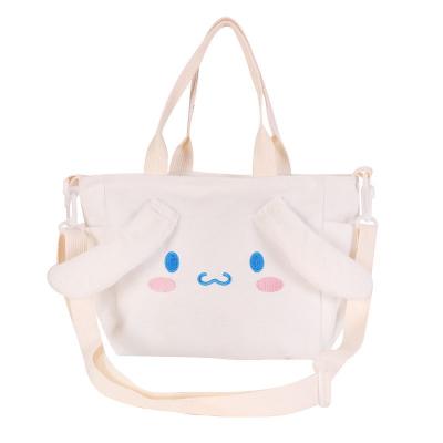 China Fashion Cute Cartoon Canvas Fashion Shopping Handbag Single Shoulder Crossbody Printing Logo Bag for sale