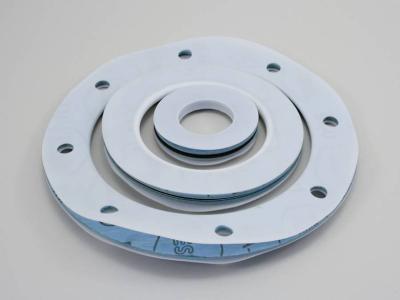 China Teflon PTFE Envelope Gaskets For Glass Lined Pipe Systems / EPDM for sale