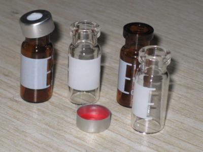 China Glass PTFE Silicone Plastic Sample Vials Clear Seal 2ml 100/pk for sale