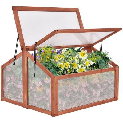 China Easily assembled outdoor Mini Greenhouse, wooden layers frame with bottom shelf for sale