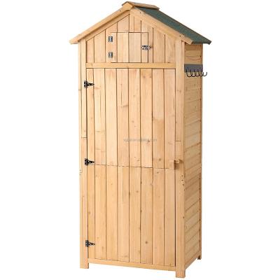 China Easily Assembled Wooden Lean-to Shed of Outdoor Garden Storage, Tool Organizer with Waterproof Asphalt Roof, Lockable Doors for sale