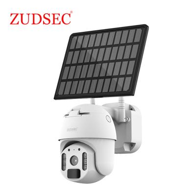 China ZUDSEC Outdoor Waterproof Smart Home Solar 4G/WiFi PTZ Camera With APP Control for sale