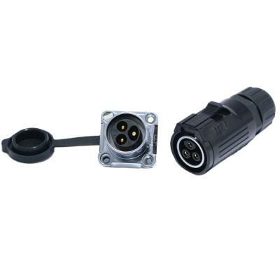 China New Power Electrical Equipment Power Panel Socket LT20 3Pin Wire IP68 Waterproof Connector for sale