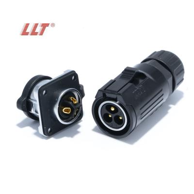 China Engineer Plastic LLT LT20 500V 20A High Performance 2 Plug 3 4 Pin Waterproof Panel Mount Aviation Cable Connector for sale