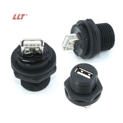 China Waterproof Usb2.0 LLT Panel Mount M19 USB2.0 Connector for sale