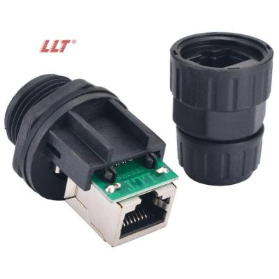 China 8p 8c LLT M19 8P 8C Waterproof Ethernet rj45 Panel Mount Network Circular Connector for sale