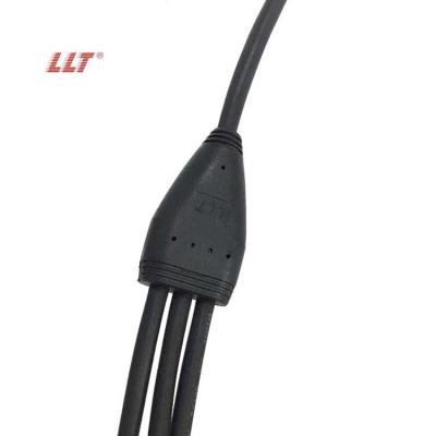 China plastic 1 to 3 connector cable molded 1 input 3 output electrical cable waterproof connector y branch for sale