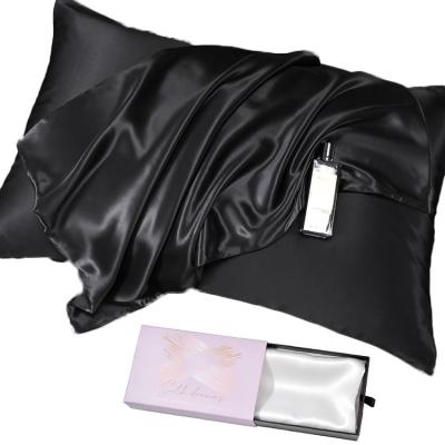 China Luxury custom made anti dust mite mulberry silk pillowcase boxes packing with Oeko tex-100 label silk pillowcase 22 momme for sale