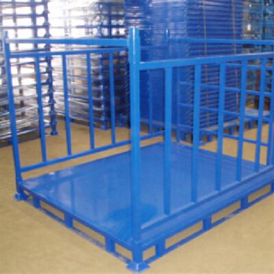 China Pulverbeschichtung Lagerhaus Stack Rack abnehmbar Stackable Stillage Käfig 500KG zu verkaufen