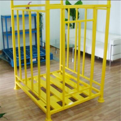 China OEM Yellow Warehouse Stack Rack 1000kg Opvouwbare Paletkooi Te koop