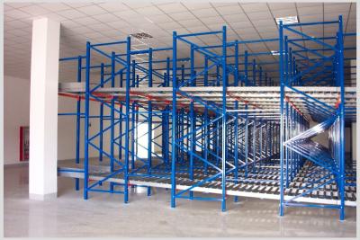 China Smart Sliddling Gravity Flow Racks Gravity Feed Pallet Racking for sale