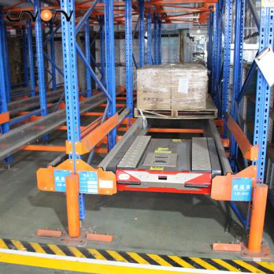 China Radio shuttle pallet racking system warehouse storage racking mobile shuttle cart for sale