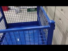 Collapsible Stackable Warehouse Stack Rack Wire Mesh Pallet Box 1000kg