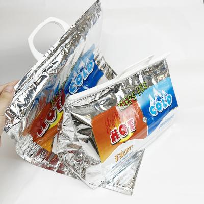 China Plastic Silver Custom Disposable Hot Cold Thermal Bag For Frozen Food for sale