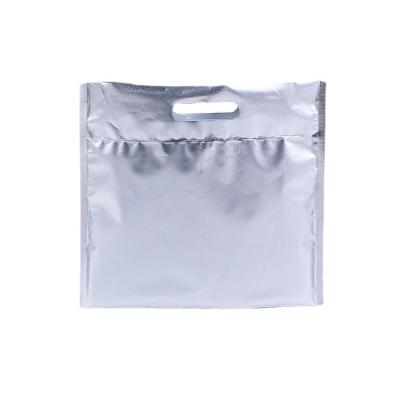 China Disposable Plastic Aluminum Foil Zipper Food Thermal Cooler Bags With Handle for sale