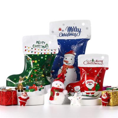 China New Year Christmas Aluminum Foil Packaging Bag Santa Claus Elk Party Snack Storage for sale