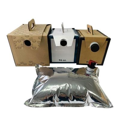 China Aseptic 1L 2L 3L 5L 10L Wine Bib Bag In Box Dispenser With Tap for sale