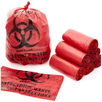 China Hospital OPP / PE Biohazard Trash Bag Disposal For Infectious for sale