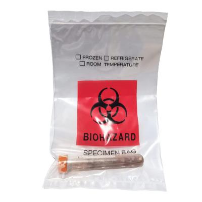 China Polypropylene k Specimen Biohazard Trash Bag With Document Pouch for sale