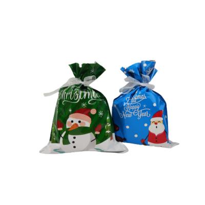 China Chocolate PET / VMPET / PE Christmas Wrapping Bags With Drawstrings No Handle for sale