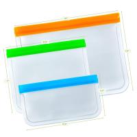 China Reusable Leakproof Poly Packaging Bag Translucent Frosted PEVA Food Freezer for sale