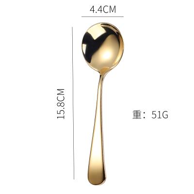 China Rose Gold Plated Spoon Stocked Stainless Steel Pvd Coffee Spoon Wholesale Tea Spoon for sale