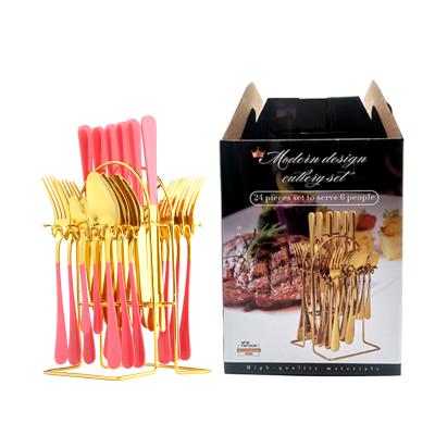 China Hot Stocked Tiktok Hotel Wedding Restaurant Birthday Party Cutlery Set for sale