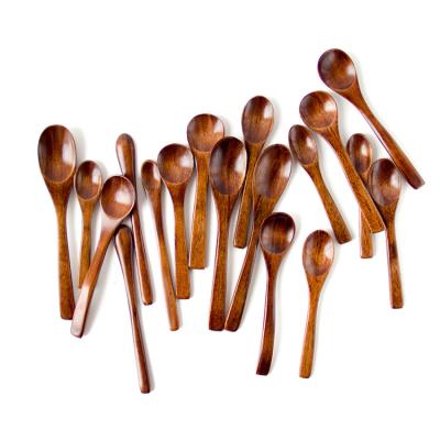 China Custom Spoon Mini Wooden Spoon LOGO Teaspoon Condiment Utensil Coffee Hot Sale Sustainable Goods High Quality Natural Wooden Spoon for sale