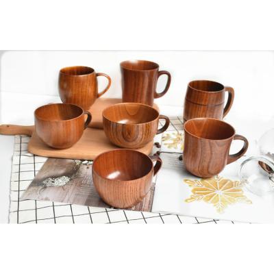 China Creative unique wood finish wood cups stored fashion cups for sale