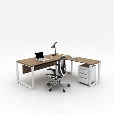 China Modular Offices Table Bevel Edge Desktop L Shaped Side Desktop Set Manager Room Laptop Computer Office Desks for sale