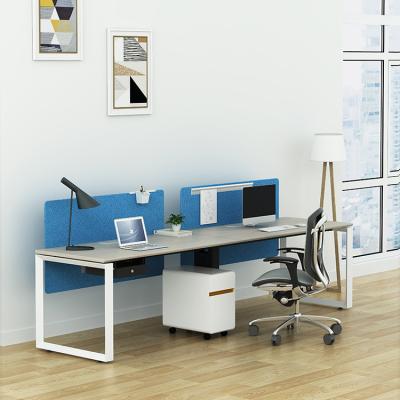 China Extendable Office Computer Table SOHO Room Workstation Furniture Set Modern Team Work 2 Seat Design Office Desks for sale