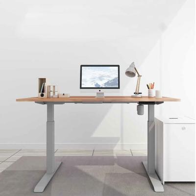 China Adjustable (height) Ergnomic Office Table Electric Adjustable Standing Desk Height Adjustable Metal Frame Sit Standing Desks for sale