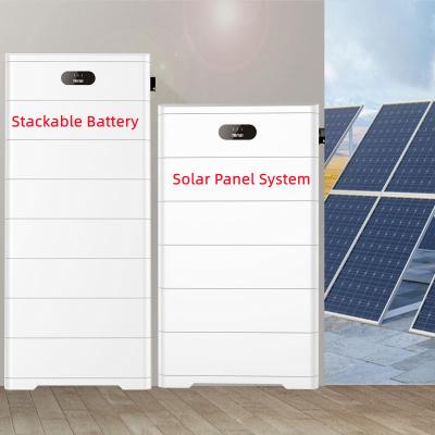 China Solar Energy Household System 15kwh 20kwh 48v Battery 10kw Solar Energy Storage Stacked Energy Storage Battery 48v Battery Off-grid Energy Storage System for sale