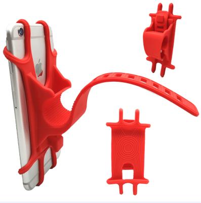 China Universal Mobile Bike Bicycle Outdoor Activities Useful Cell Phone Holder Silicone Adjustable Bike Phone Holder for sale