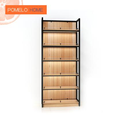 China Single Sided Pomelohome Used Customized Supermarket Rice Shelf Display Racks for sale