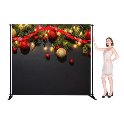 China 10 ft Adjustable Stage Tension Fabric Events And Background Rehearsal Stretch Backdrop Banner Stand Display for sale