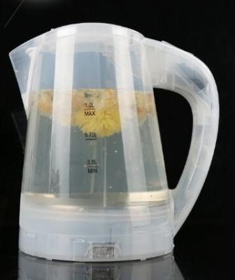 China 360 Degree Rotation Base Antronic1.0L Transparent Electric Cordless Plastic Kettle ATC-0907 for sale